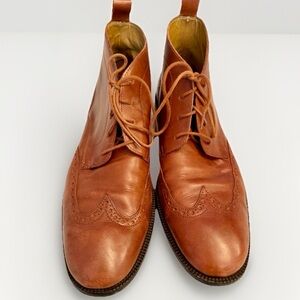 Cole Haan Leather Wingtip Brown Boots C12674 High Top Mens 10.5 M